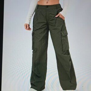 MEDIUM HALARA WATER REPELLENT MIDRISE WIDE LEG CARGO PANTS
